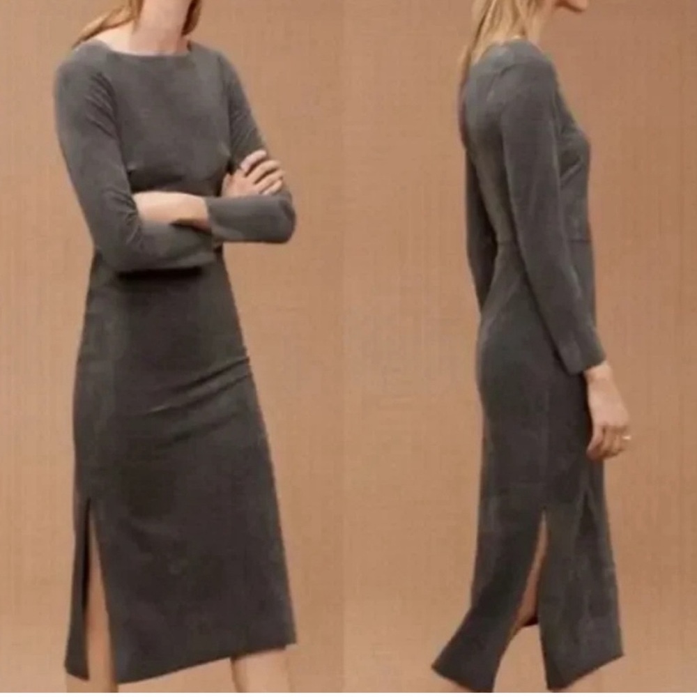 Wilfred Charcoal Midi Dress
